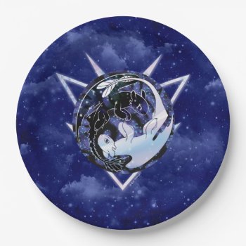 The Hidden World | Night & Light Fury Icon Paper Plates by howtotrainyourdragon at Zazzle