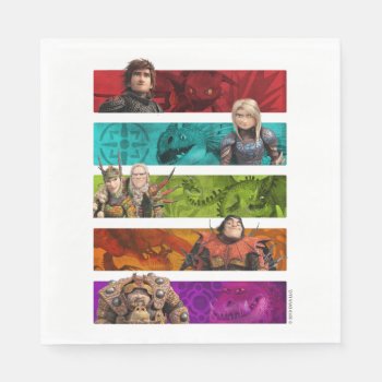 The Hidden World | Riders And Dragons Graphic Napkins by howtotrainyourdragon at Zazzle