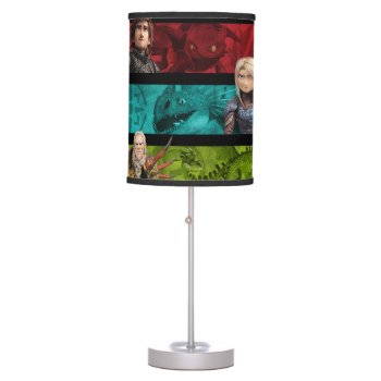 The Hidden World | Riders And Dragons Graphic Table Lamp by howtotrainyourdragon at Zazzle