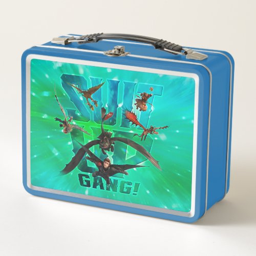 The Hidden World  Riders  Dragons Suit Up Gang Metal Lunch Box