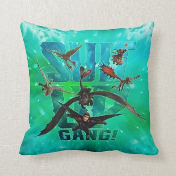 The Hidden World | Riders & Dragons Suit Up Gang Throw Pillow by howtotrainyourdragon at Zazzle