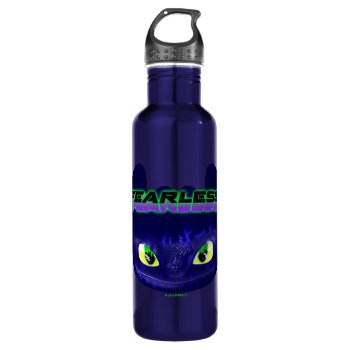The Hidden World | Toothless Is Fearless Stainless Steel Water Bottle by howtotrainyourdragon at Zazzle