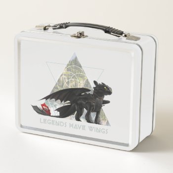 The Hidden World | Toothless: Legends Have Wings Metal Lunch Box by howtotrainyourdragon at Zazzle