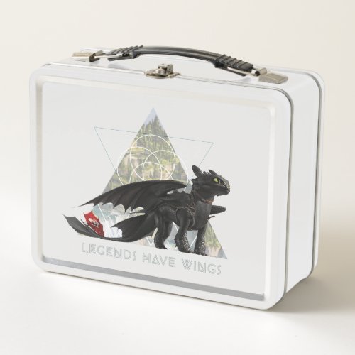 The Hidden World  Toothless Legends Have Wings Metal Lunch Box