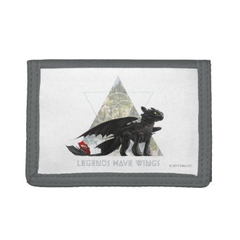The Hidden World | Toothless: Legends Have Wings Trifold Wallet by howtotrainyourdragon at Zazzle
