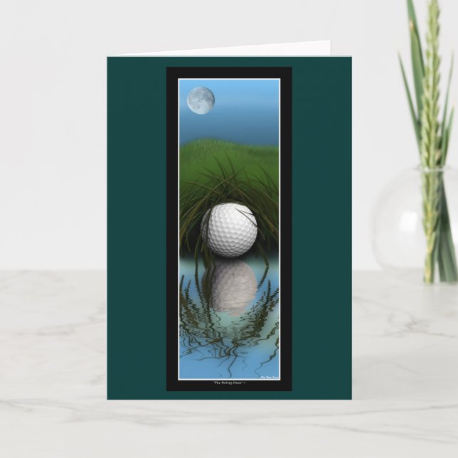 "THE HIDING PLACE" Funny Golfer's Greeting Cards (Front)