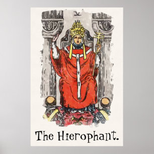 The Hierophant Major Arcana Tarot Card Painting Poster