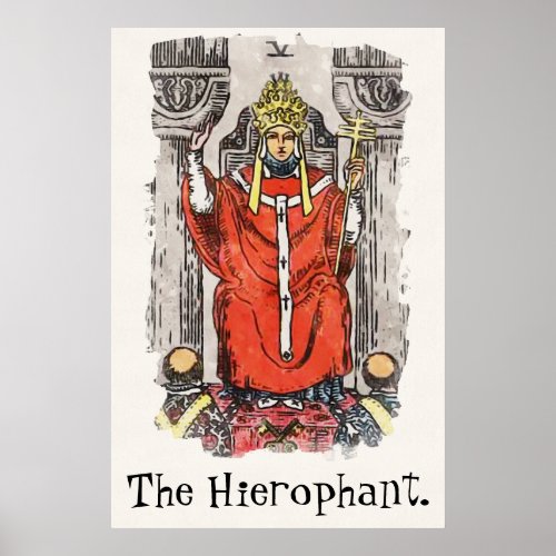 The Hierophant Major Arcana Tarot Card Painting Poster