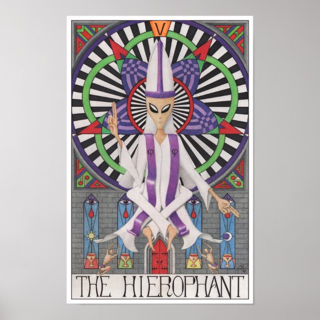 The Hierophant tarot card Poster (Front)