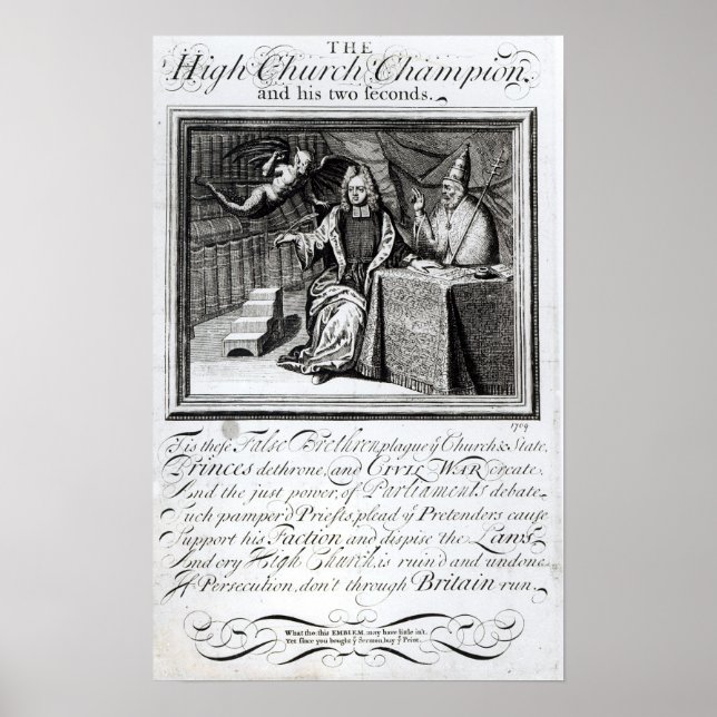 The High Church Champion and his two Seconds Poster (Front)