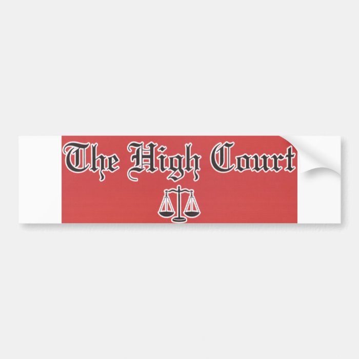 The High Court Logo bumper sticker