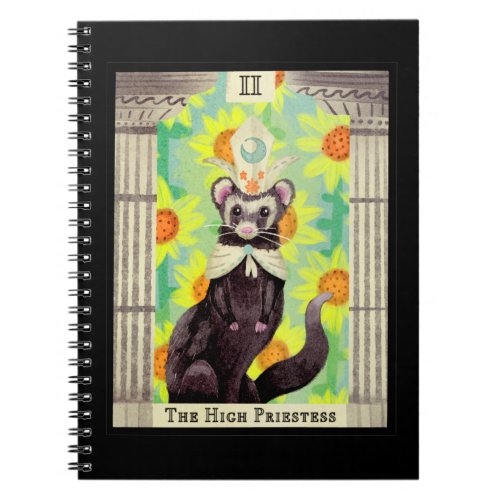 The High Ferret Priestess Tarot Card Notebook