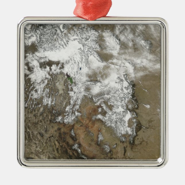 The high peaks of the Rocky Mountains Metal Ornament (Front)