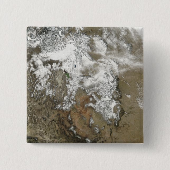 The high peaks of the Rocky Mountains Pinback Button (Front)