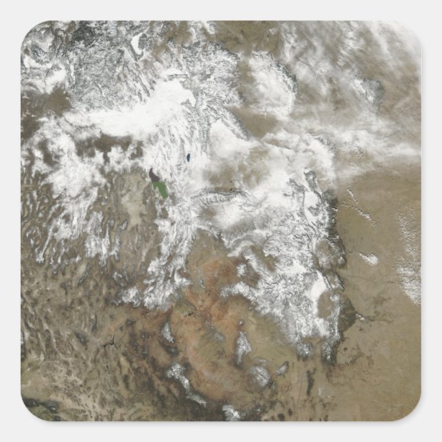 The high peaks of the Rocky Mountains Square Sticker (Front)