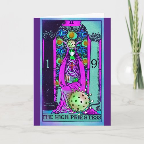 The High Priestess BLANK Coronavirus Art Tarot Card