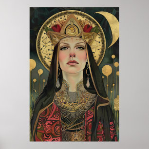 The High Priestess Tarot Card Art Poster