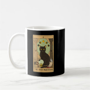 The High Priestess Tarot Card Black Cat Mystical M Coffee Mug