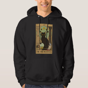The High Priestess Tarot Card Black Cat Mystical M Hoodie