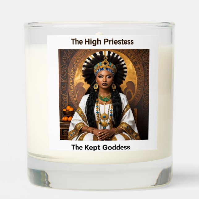 The High Priestess The Kept God Scented Candle (Front)