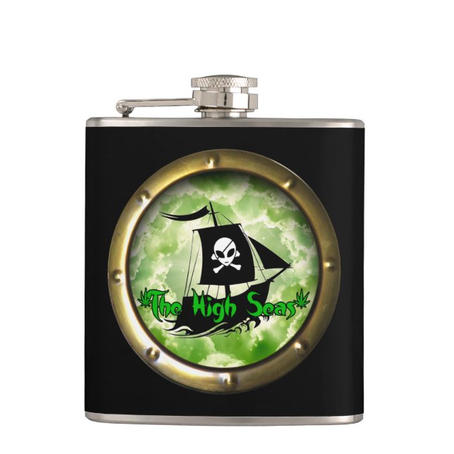 The High Seas Podcast Flask (Front)