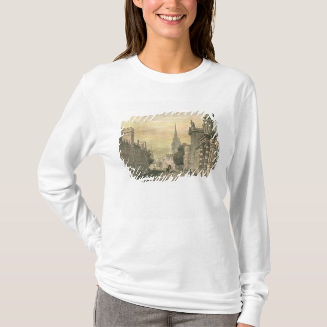 The High Street, Oxford, engraved by G. Hollis T-Shirt (Front)