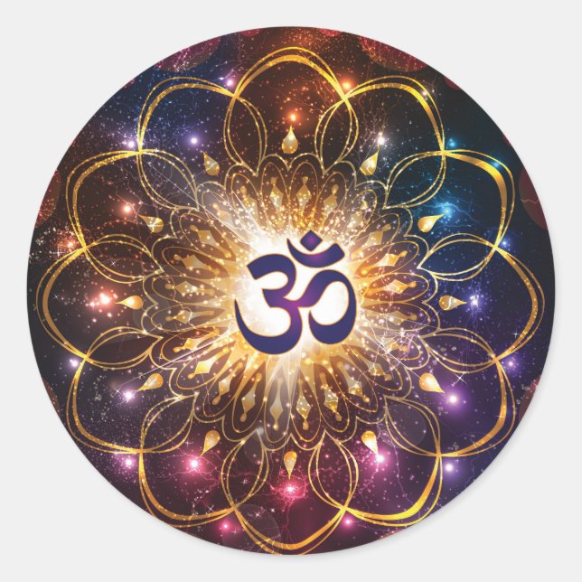 The higher power of Om Classic Round Sticker (Front)