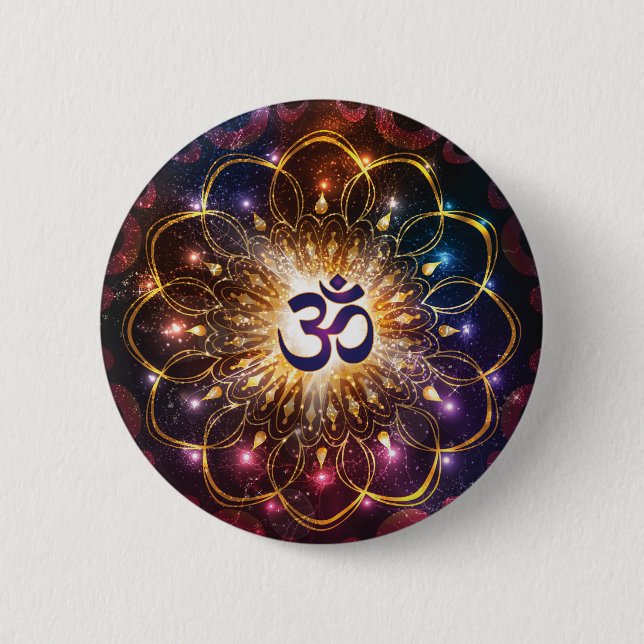The higher power of Om Pinback Button (Front)