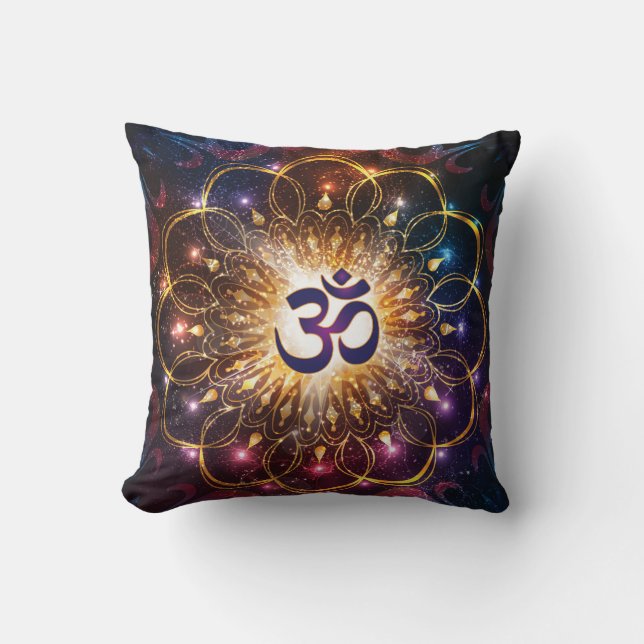The higher power of Om. Throw Pillow (Front)