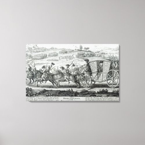 The Highland Chase 21st February 1745 Canvas Print