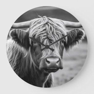 The Highland cow Large Clock