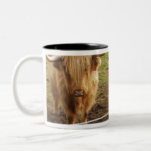 The Highland Cow Two-Tone Coffee Mug