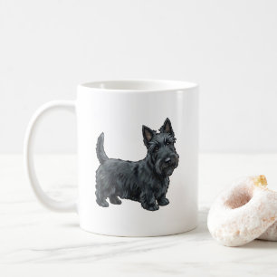 The Highland Diehard – Scottish Terrier Spirit Art Coffee Mug