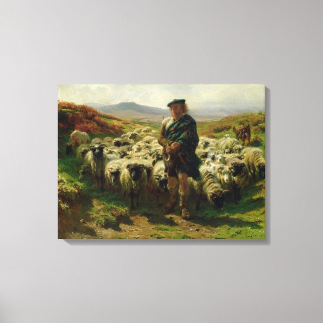 The Highland Shepherd, 1859 Canvas Print (Front)