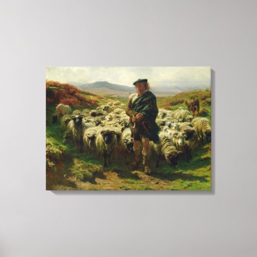 The Highland Shepherd 1859 Canvas Print