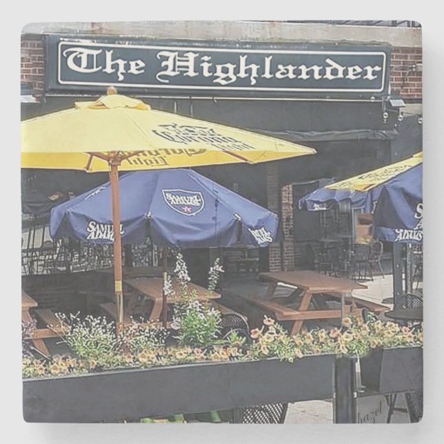 The Highlander Atlanta, The Highlander  Stone Coaster (Front)