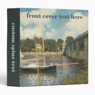 The Highway Bridge at Argenteuil by Claude Monet 3 Ring Binder