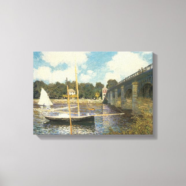 The Highway Bridge at Argenteuil by Claude Monet Canvas Print (Front)