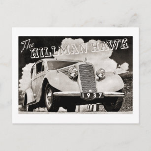 The Hillman Hawk 1937 Postcard