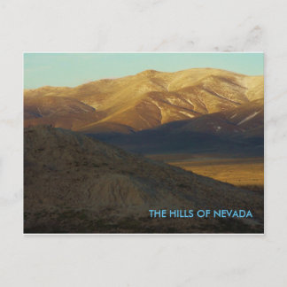 The hills of nevada post card. postcard