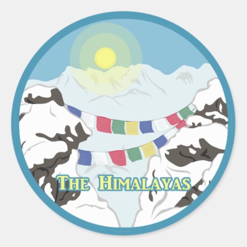 The Himalayas Classic Round Sticker