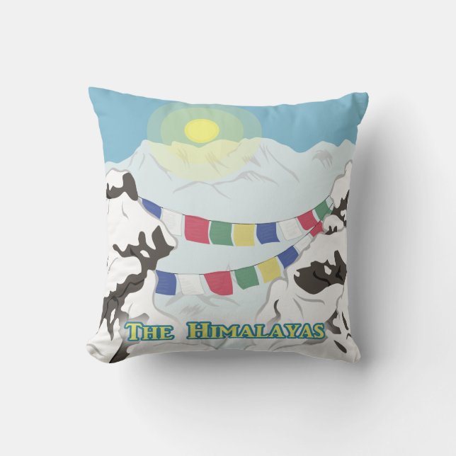 The Himalayas Throw Pillow (Front)