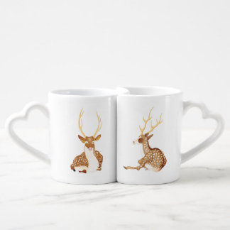 The hind and the stag coffee mug set