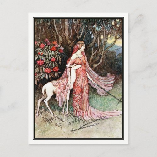 The Hind of the Forest by Warwick Goble Postcard