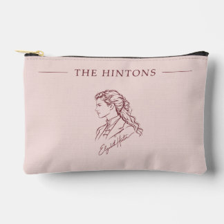 The Hintons Beth Burgundy on Blush Accessory Pouch