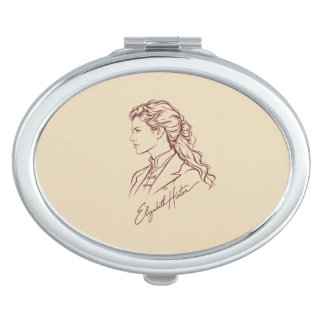 The Hintons Beth Burgundy on Champagne Compact Mirror
