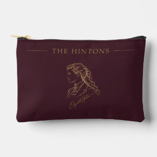 The Hintons Beth Gold on Burgundy Accessory Pouch