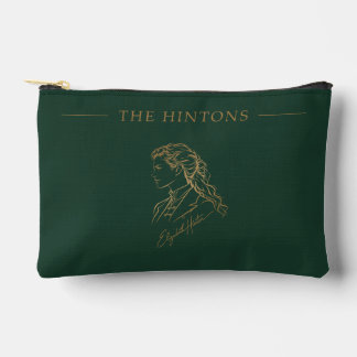 The Hintons Beth Gold on Forest Green Accessory Pouch