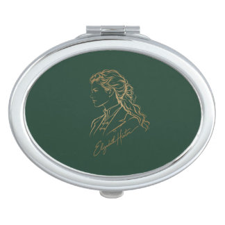 The Hintons Beth Gold on Forest Green Compact Mirror