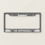The Hippomobile | Hippopotamus Lover's | Hippos License Plate Frame<br><div class="desc">Hippopotamus Lover's License Plate Frame. This cute HIPPOMOBILE license plate cover can be customized with your own text. Visit Jenn's Doodle World for more cool hippo products and animal lover's auto accessories.</div>